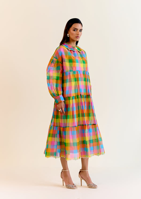 Durru Pachranga Checks Dress