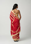 Ruby Mehrabiya Appliqué Silk Saree