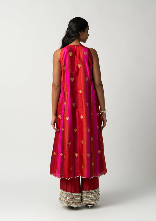 Zehn-e-Zevar Ruby Silk Pants