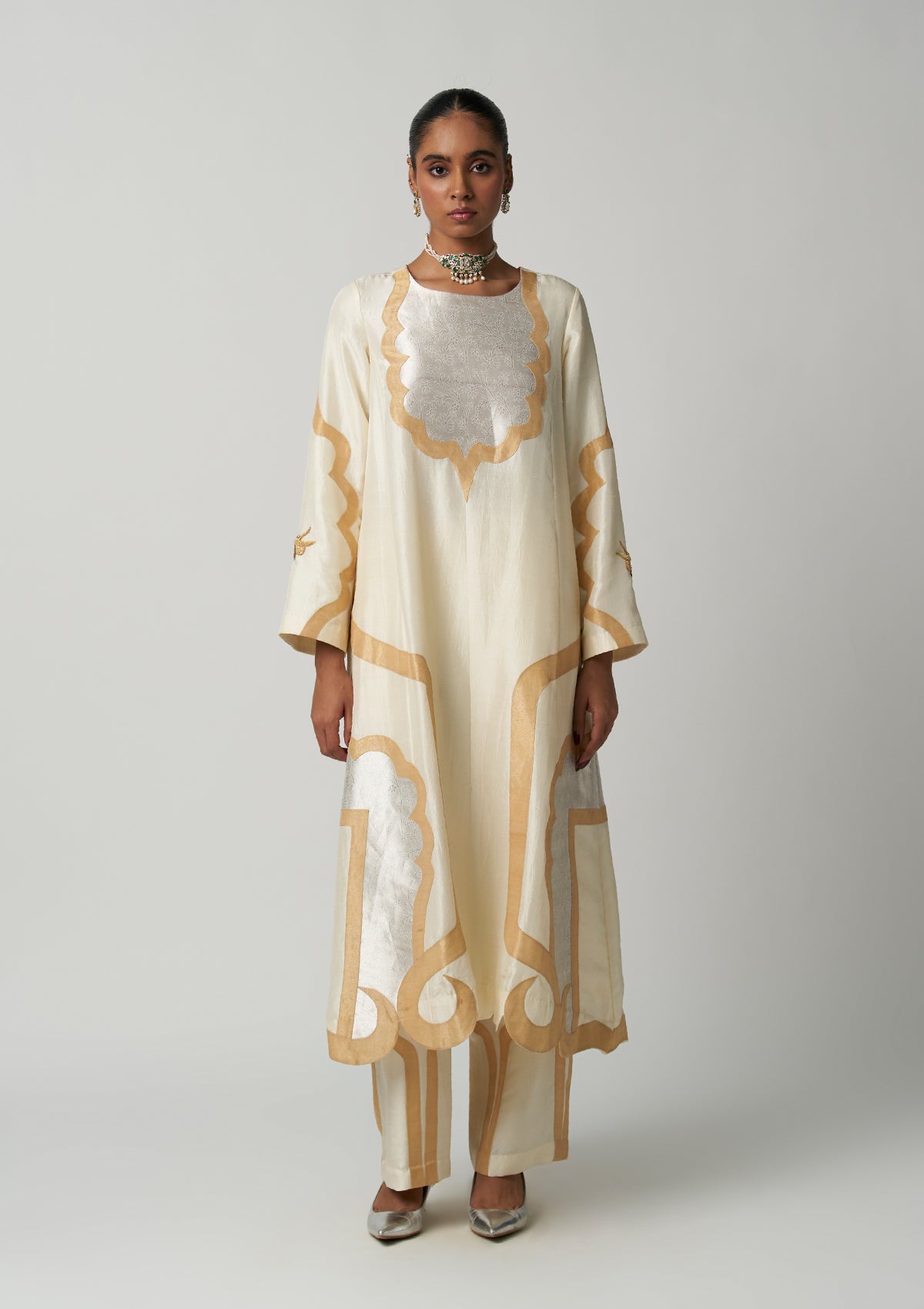 Art Deco Moti Mehrabiya Kurta Set