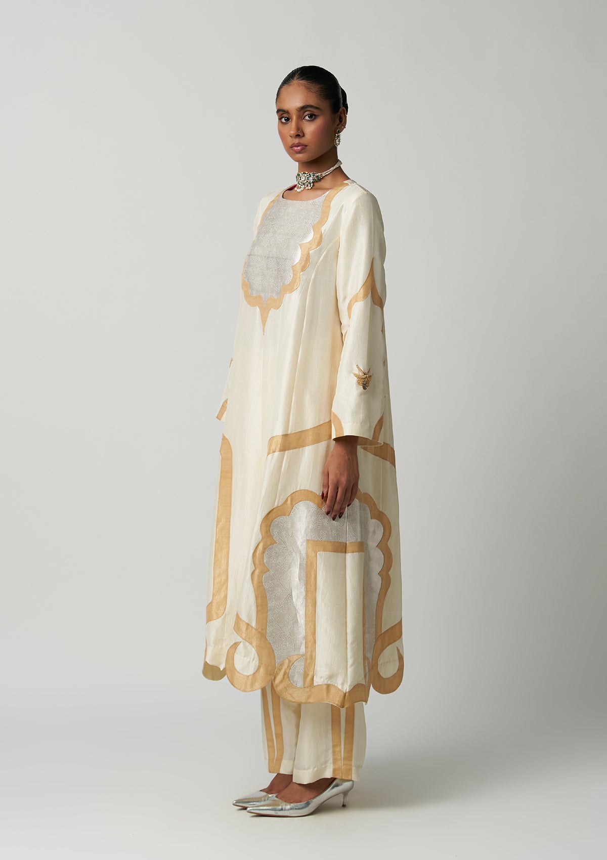 Art Deco Moti Mehrabiya Kurta Set