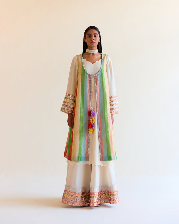 Jaipur Satranga Tissue Choga Set