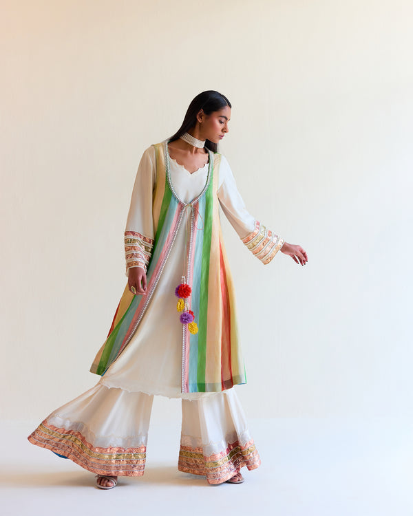 Jaipur Satranga Tissue Choga Set