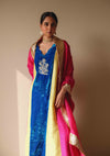 Nazma Neelambari Velvet Kurta