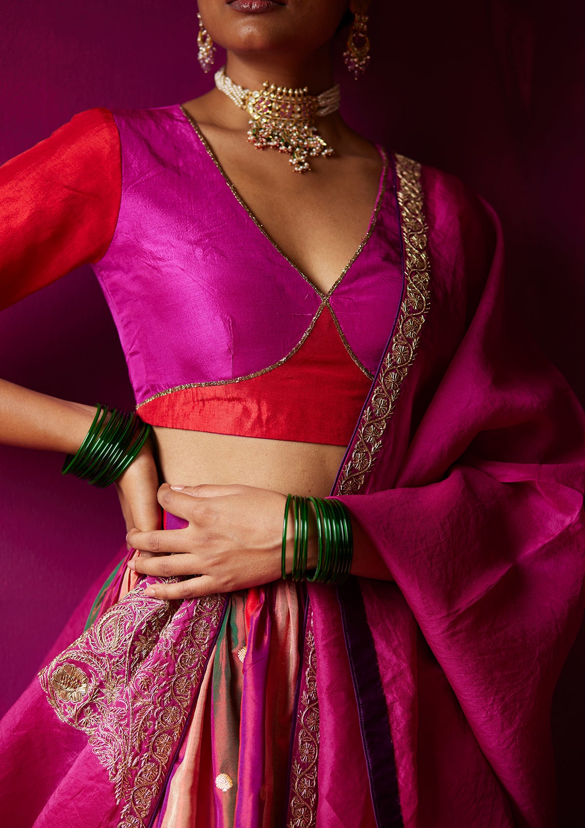 Pachranga Chowmahalla Lehenga