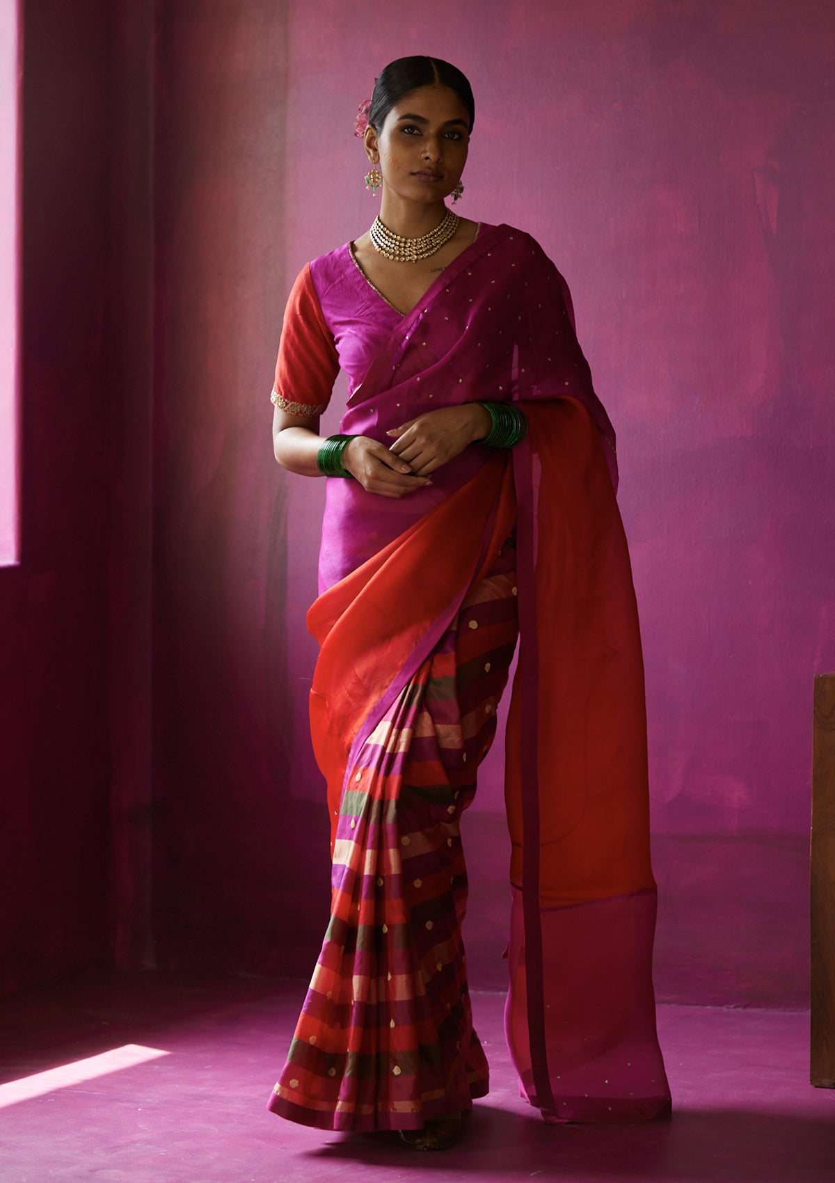 Pachranga Chowmahalla Saree