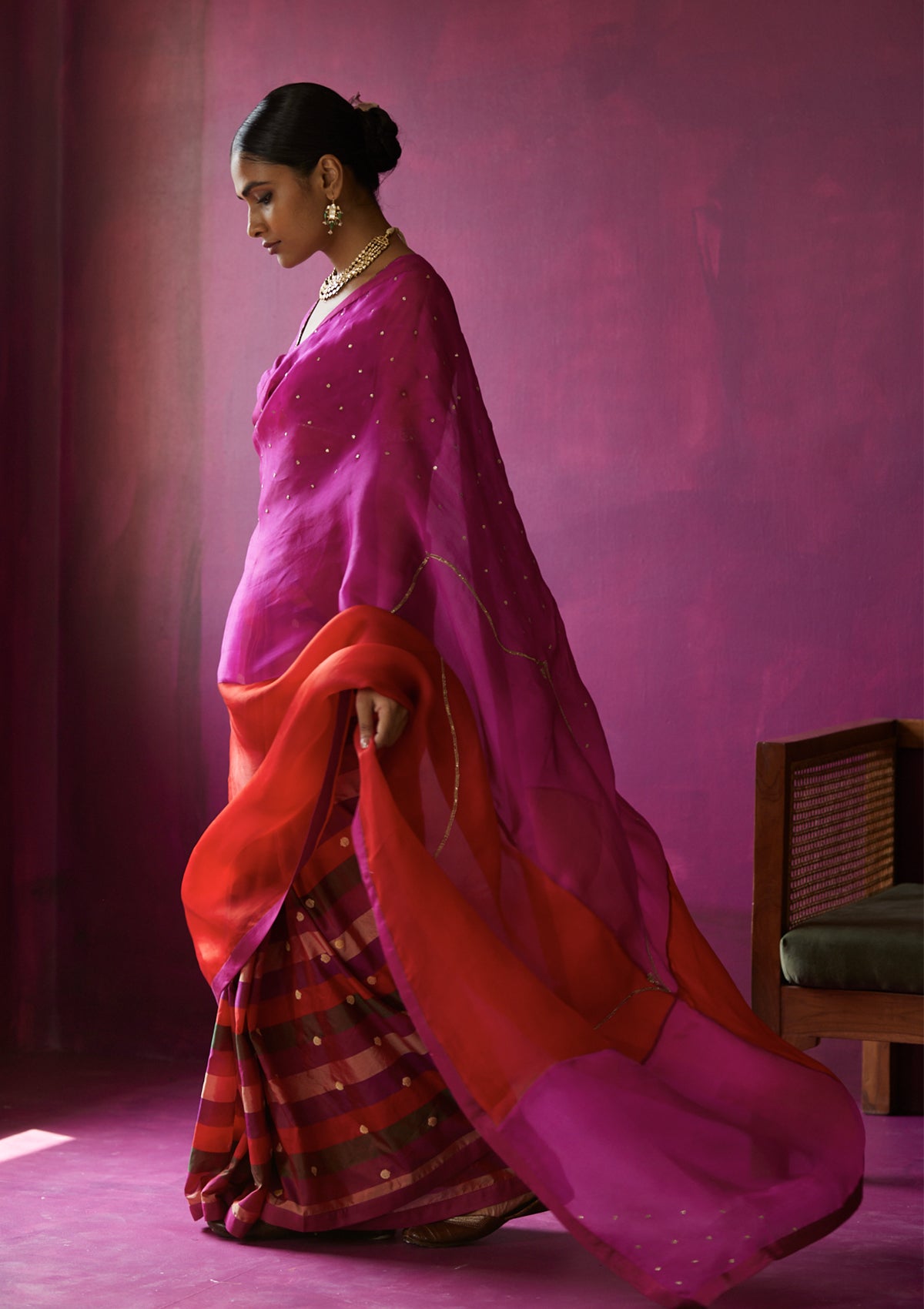 Pachranga Chowmahalla Saree