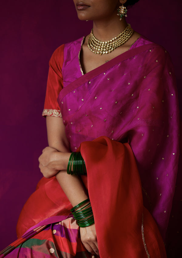 Pachranga Chowmahalla Saree