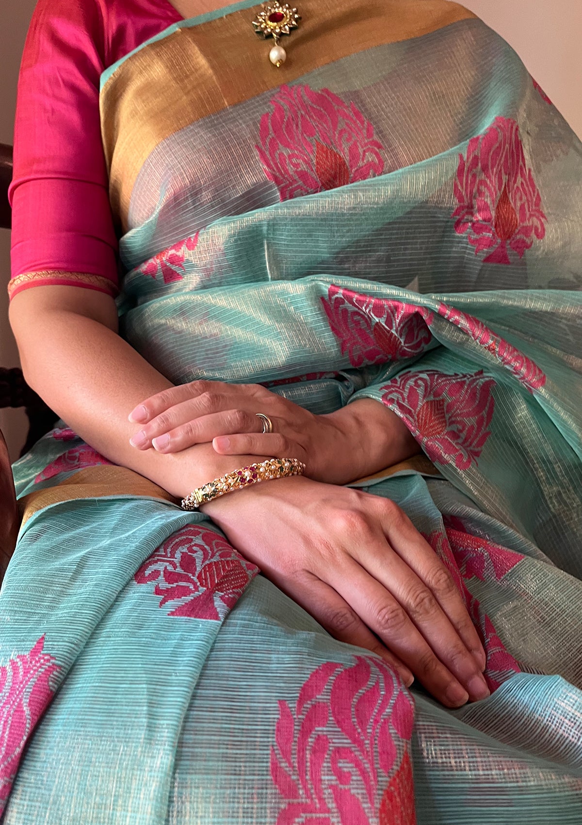 Neelambari Tissue Kota Saree