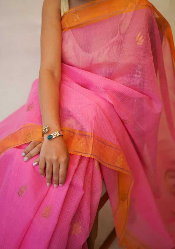 Gulabi Kota Saree