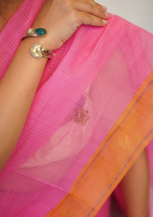 Gulabi Kota Saree