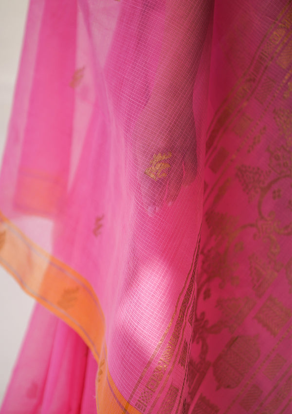 Gulabi Kota Saree