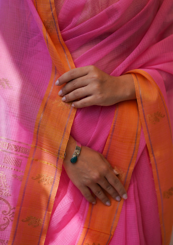 Gulabi Kota Saree
