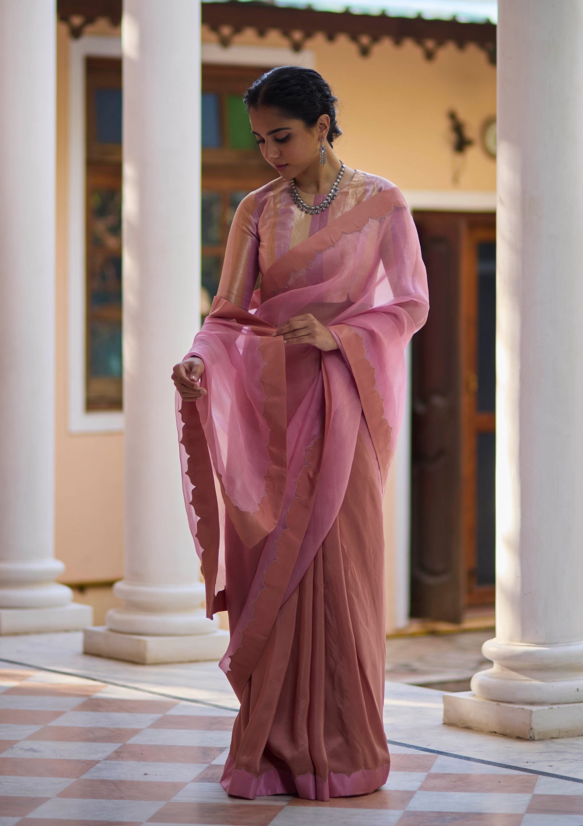 Gulabi Sakhi Saree