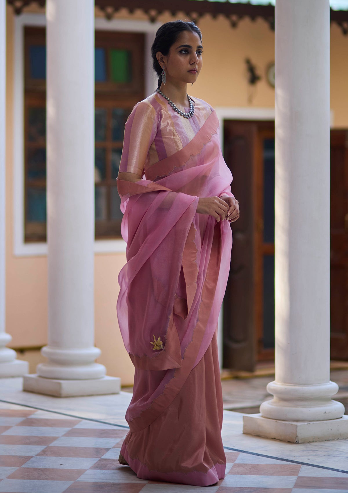 Gulabi Sakhi Saree