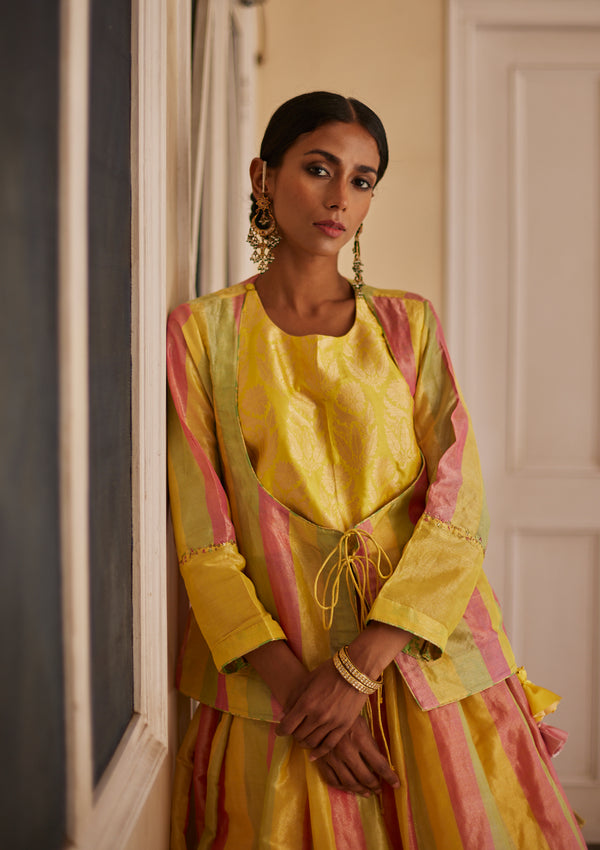 Mithai Tissue Angarkha Blouse