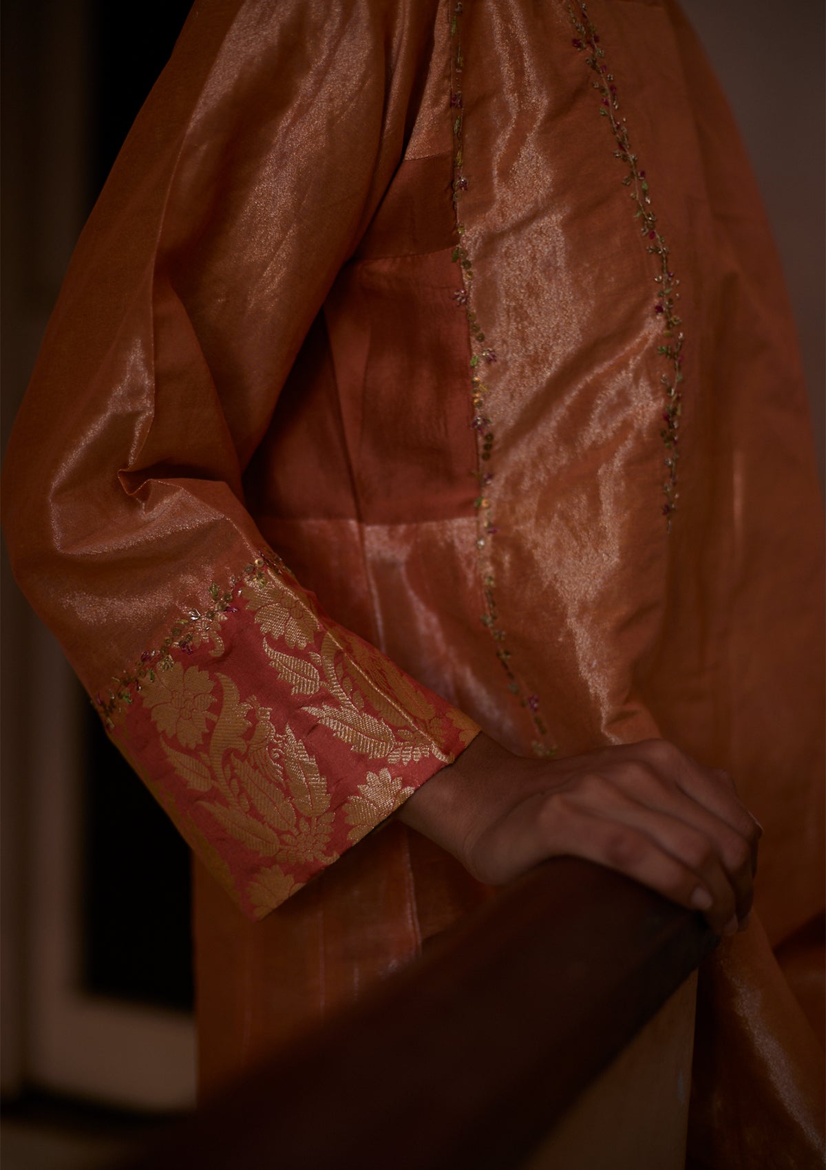 Narangi Tissue Kurta