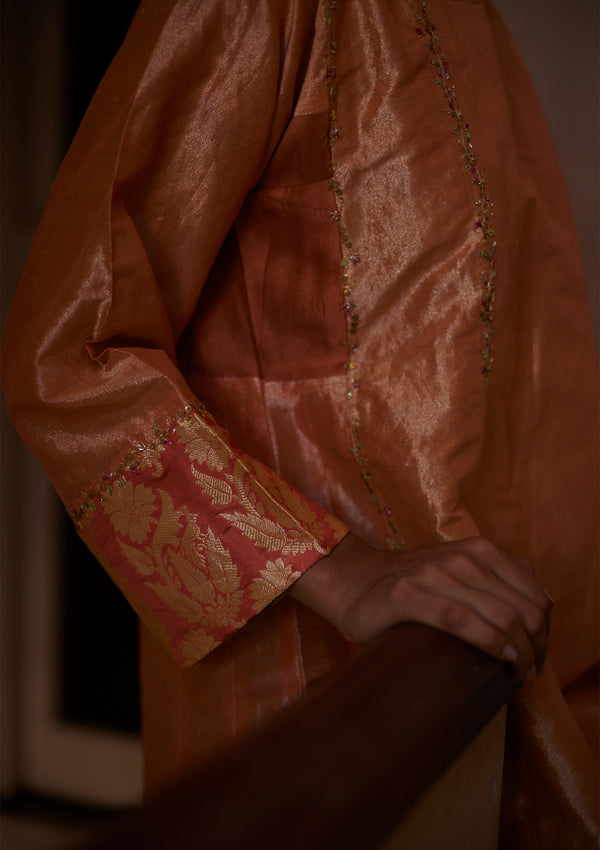Narangi Tissue Kurta