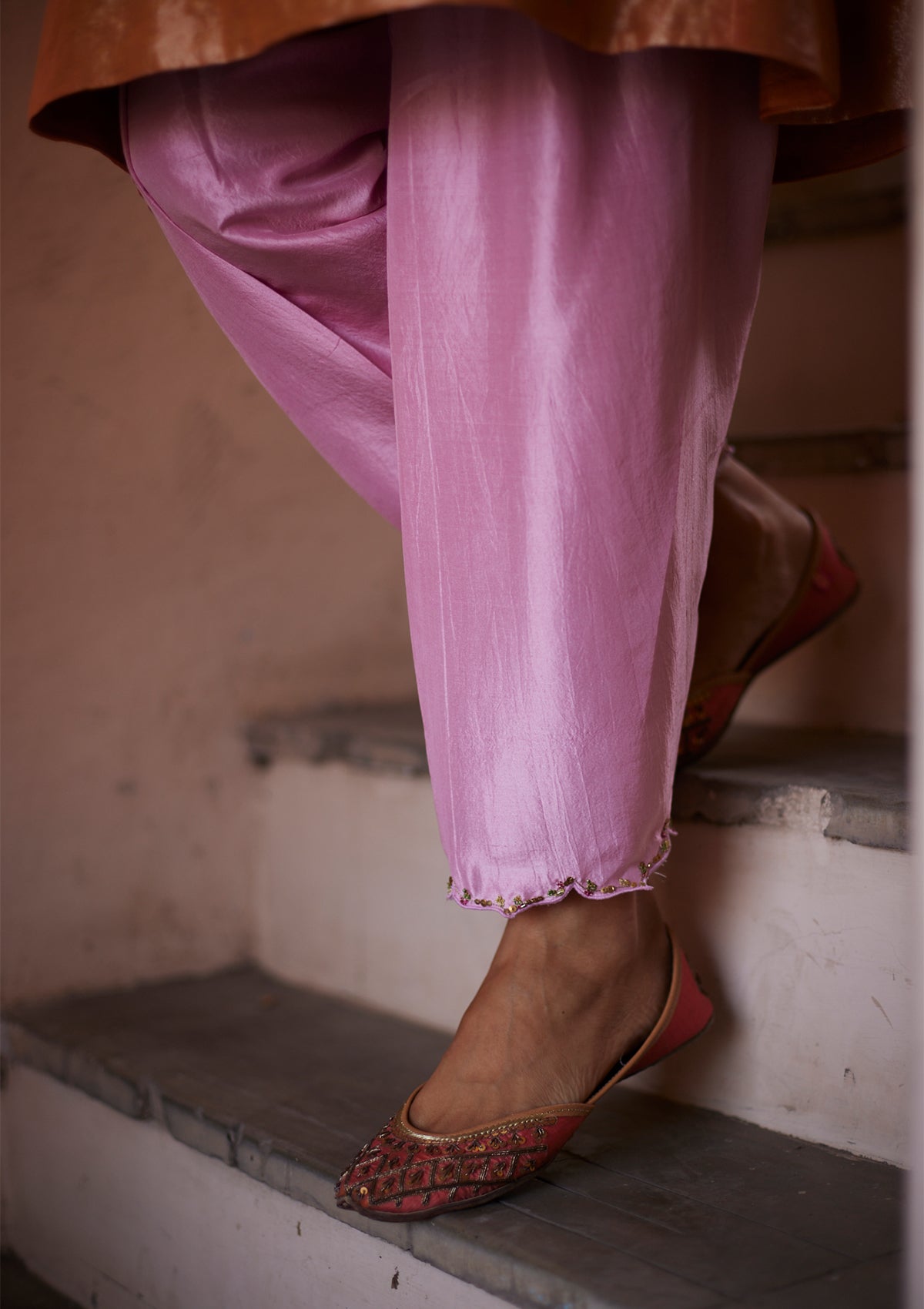 Narangi Tissue Kurta