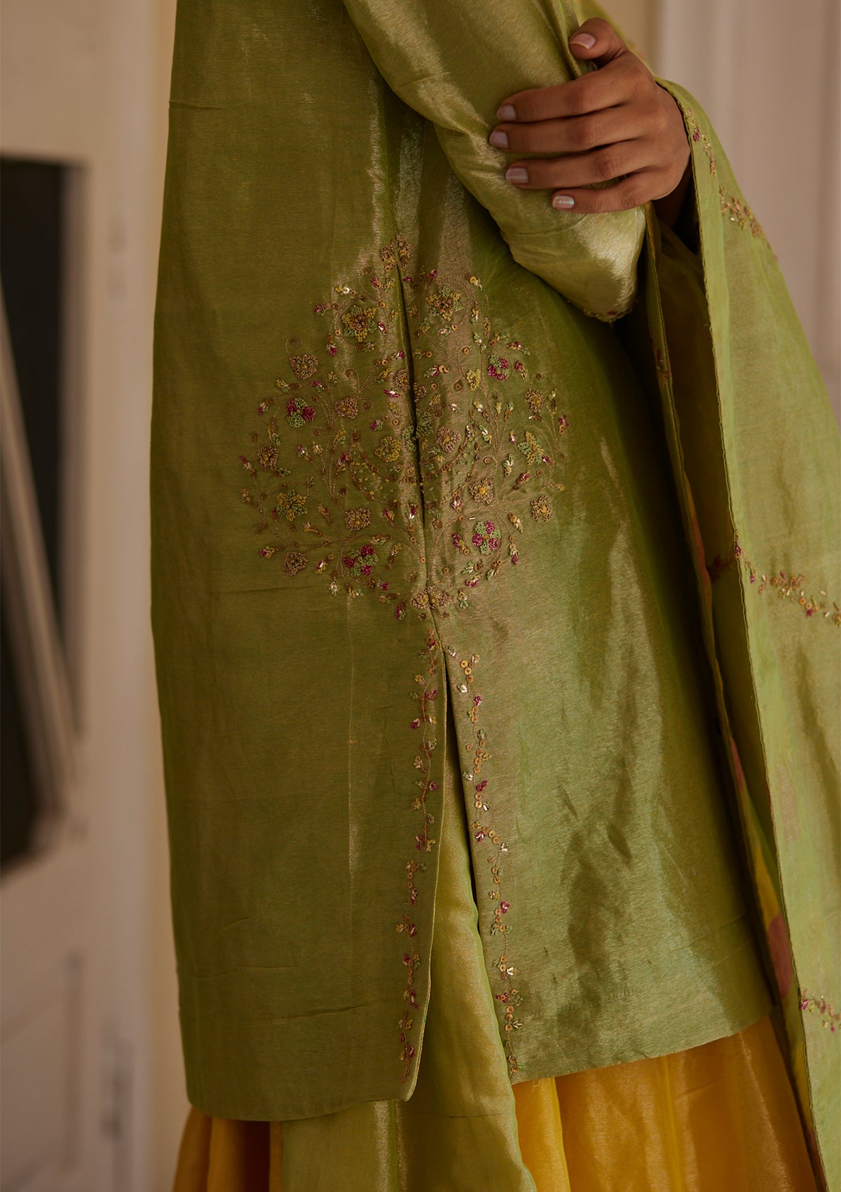 Pista Tissue Kurta