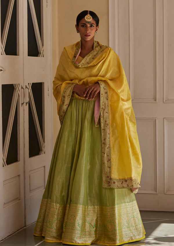 Pista Tissue Lehenga