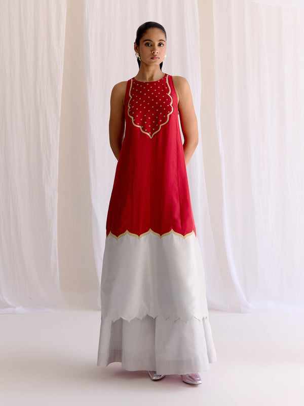 Bandhini Jaigarh Kurta with Sharara Pants