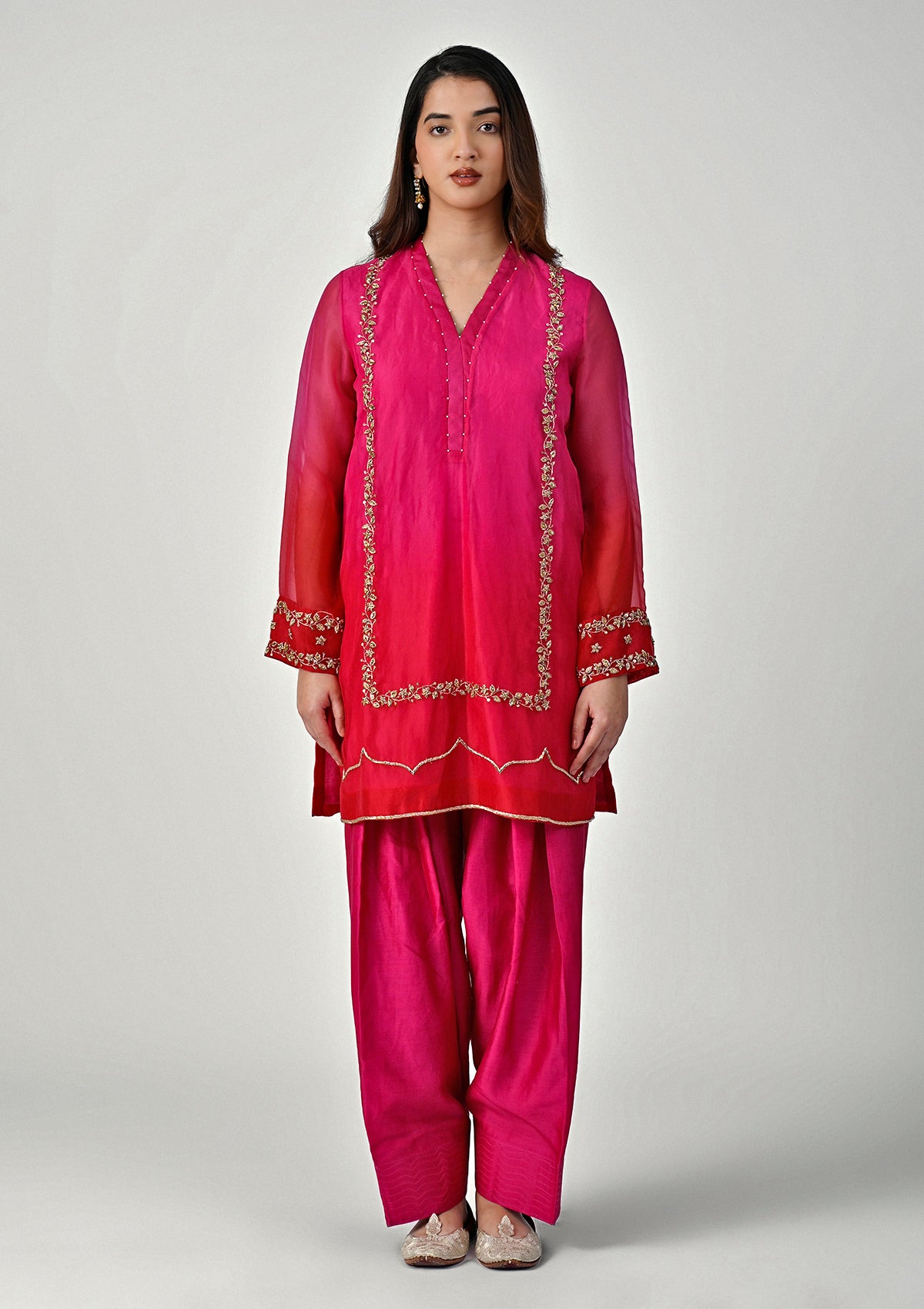 Gulab Rang Kurta Set