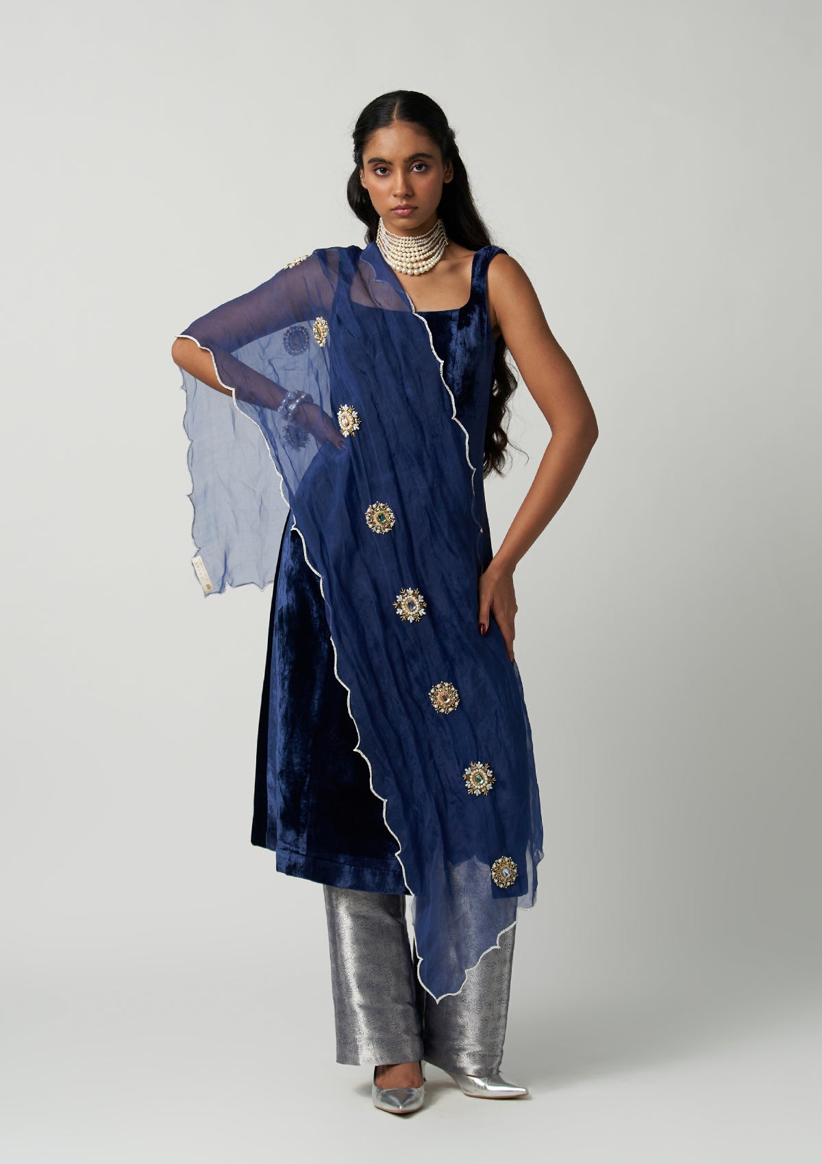 Sapphire Zehn-e-Zevar Stole