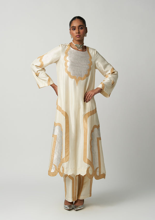Art Deco Moti Mehrabiya Kurta Set