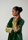 Panna Velvet Kurta Set