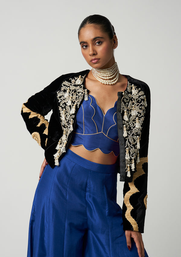 Shahi Mehrab Velvet Jacket