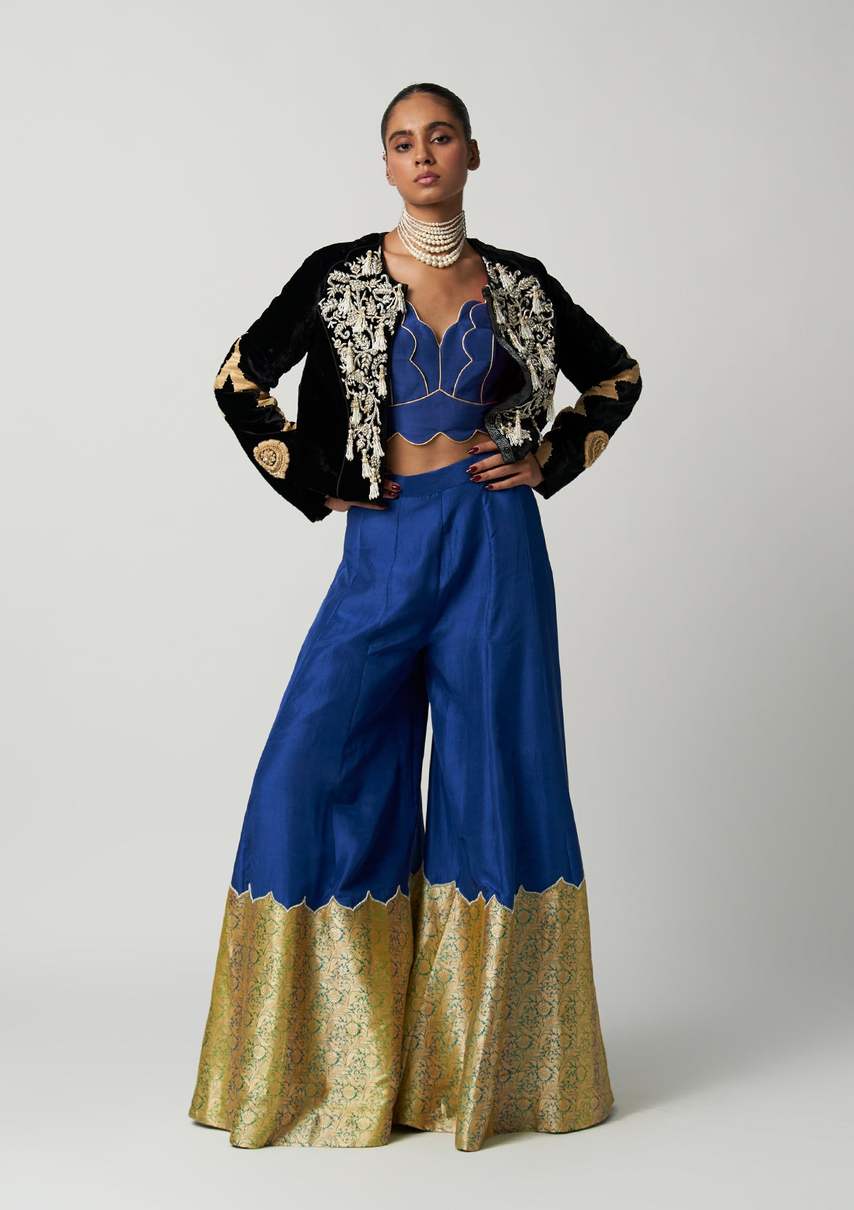 Shahi Mehrab Velvet Jacket