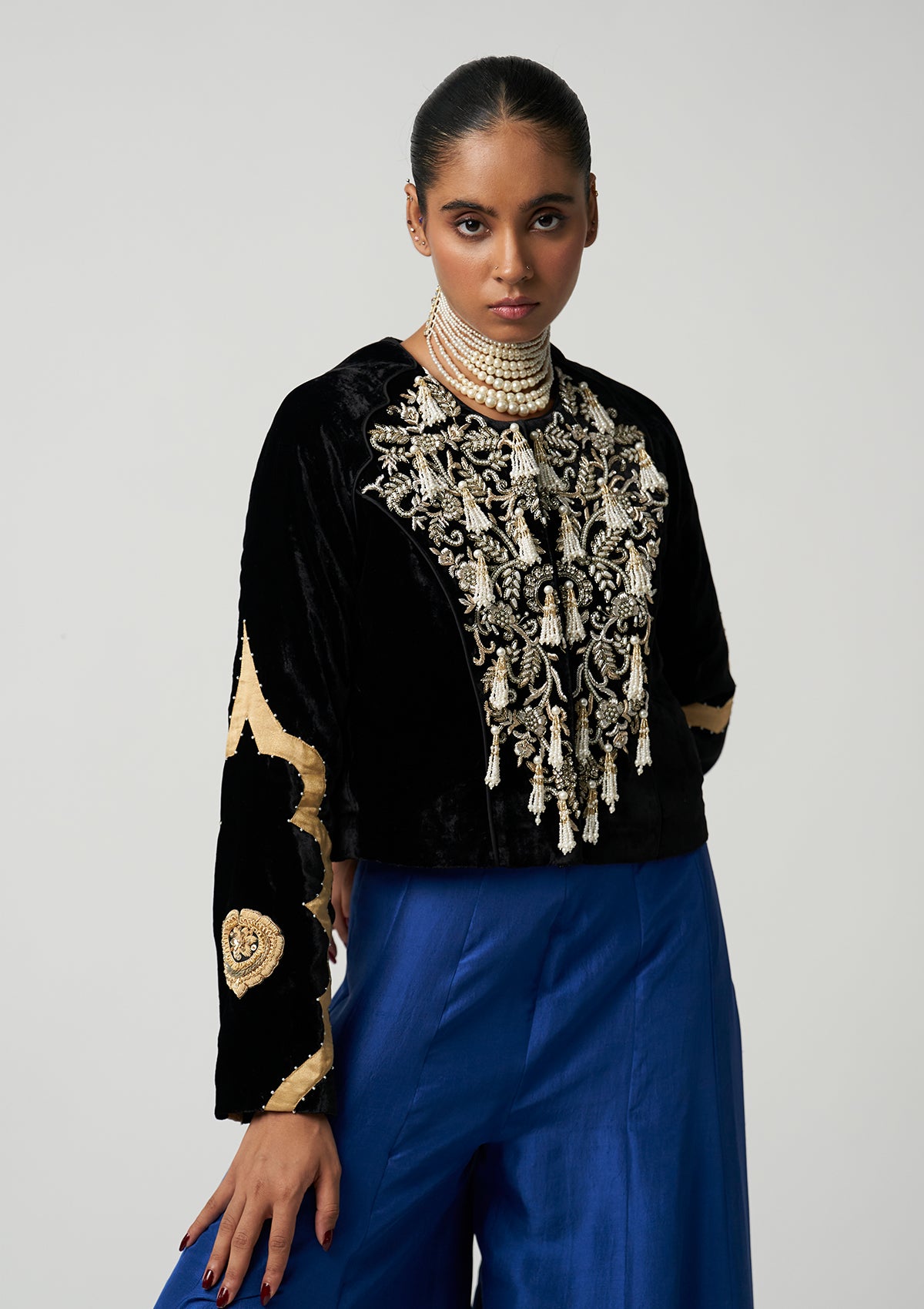 Shahi Mehrab Velvet Jacket