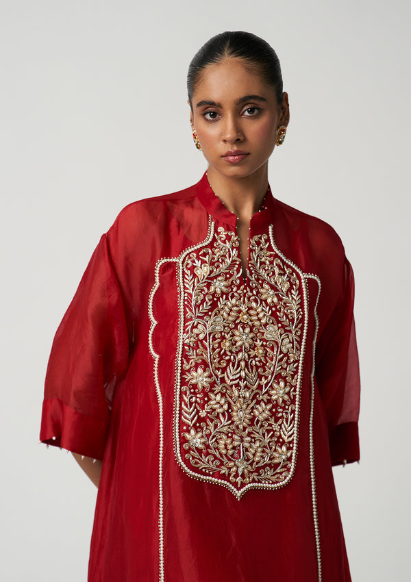 Ruby Gul-e-Mehrab Organza Kurta Set