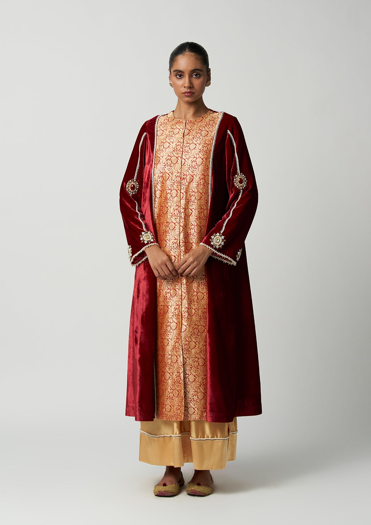 Begum Bahaar Velvet Brocade Kurta