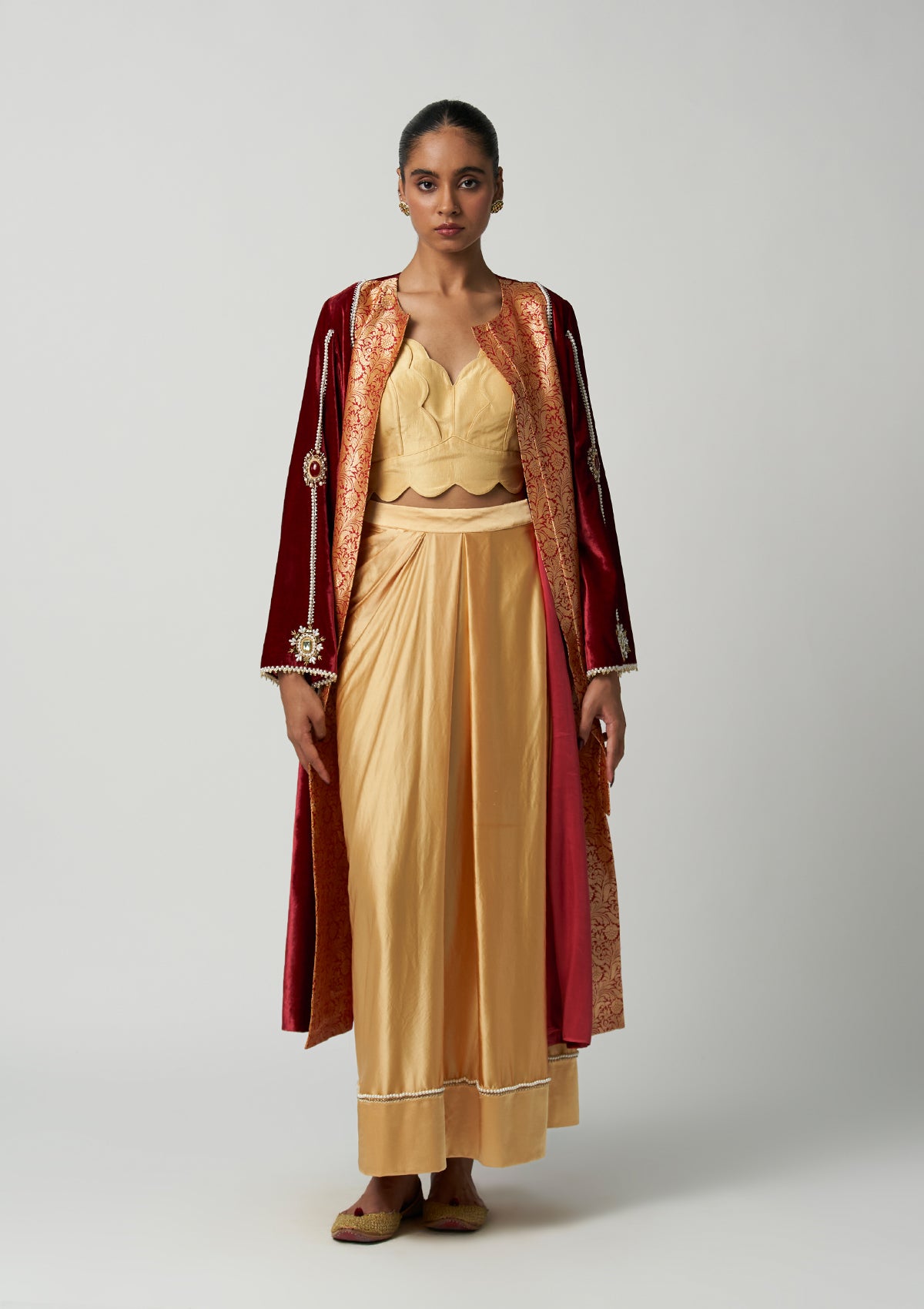 Begum Bahaar Velvet Brocade Kurta