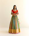 Maharahi Pachranga Tissue Lehenga