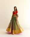 Maharahi Pachranga Tissue Lehenga