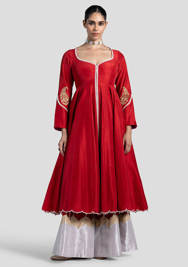 Surkh Sharara Set