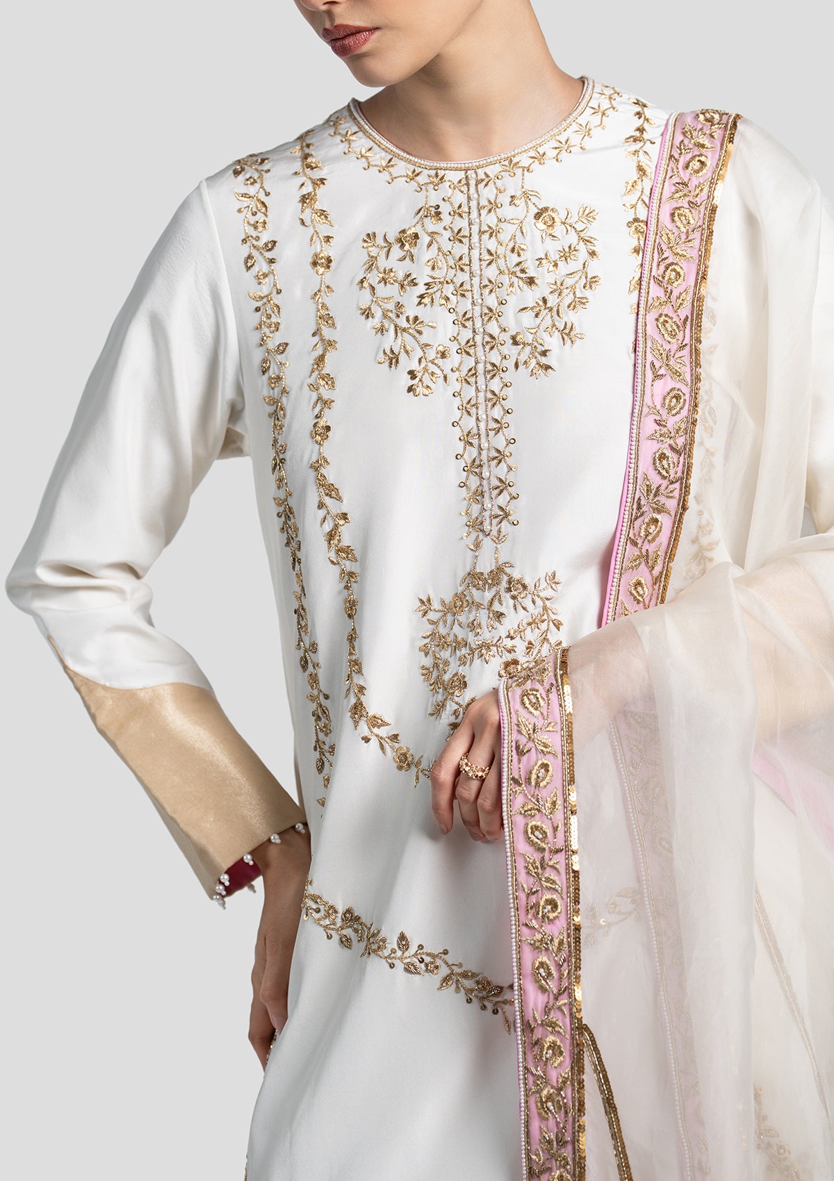 Gulabi Sheer Odhni