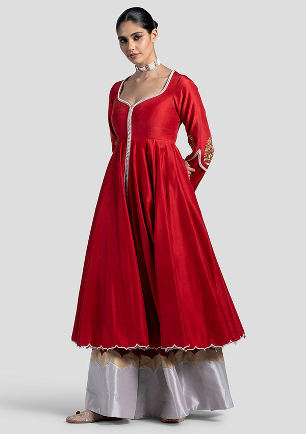Surkh Sharara Set
