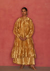 Durru Gold Tanchoi Tissue Dress