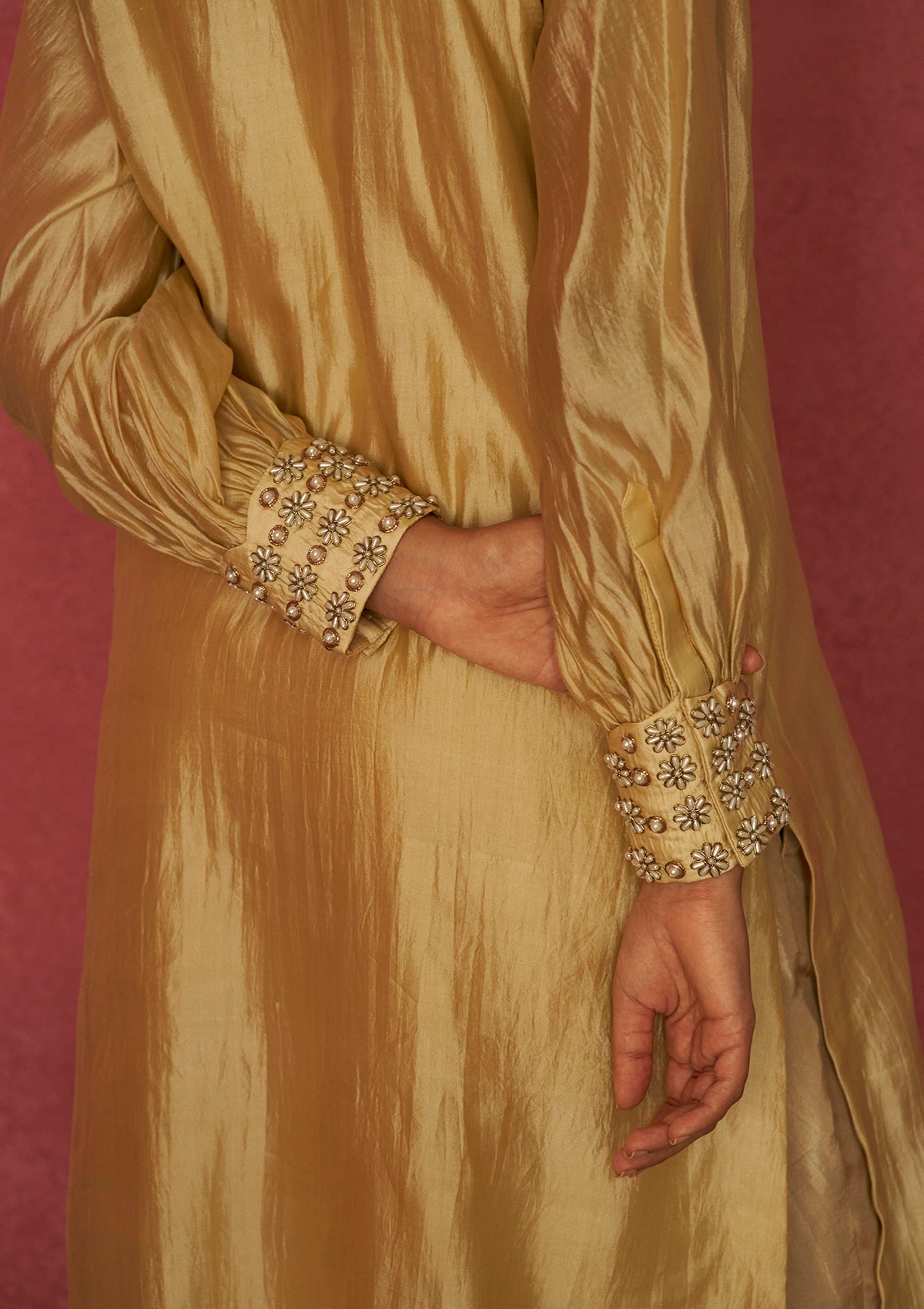 Kanari Topaz Silk Kurta