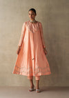 Rafat Coral Silk Kurta Set