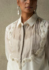 Sudhira Pearl Organza Blouse