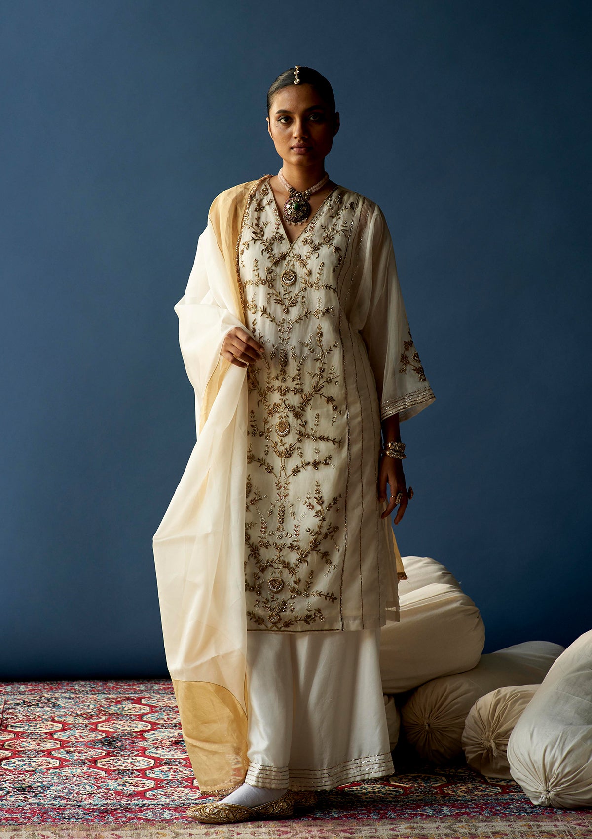 Vijaya Pearl Kurta with Ijaar