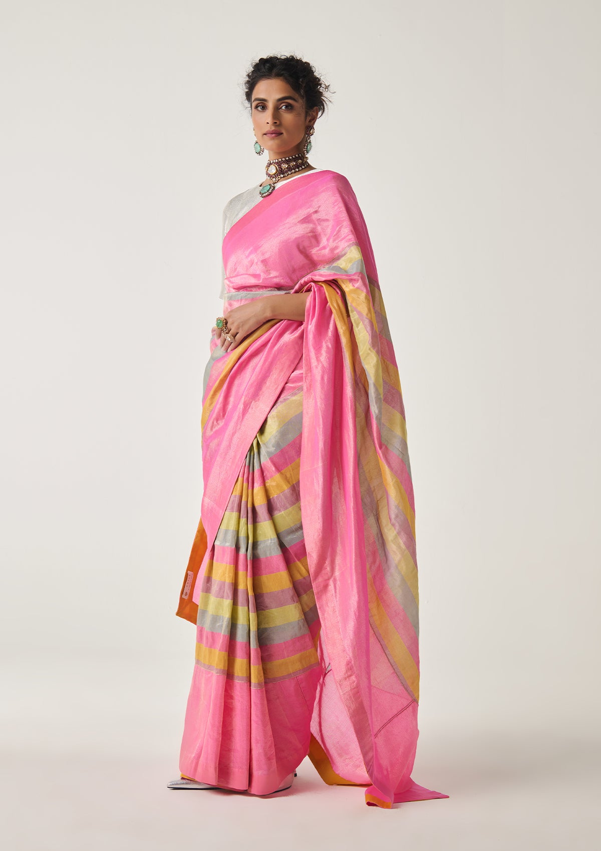 Rangeela Pachranga Tissue Saree