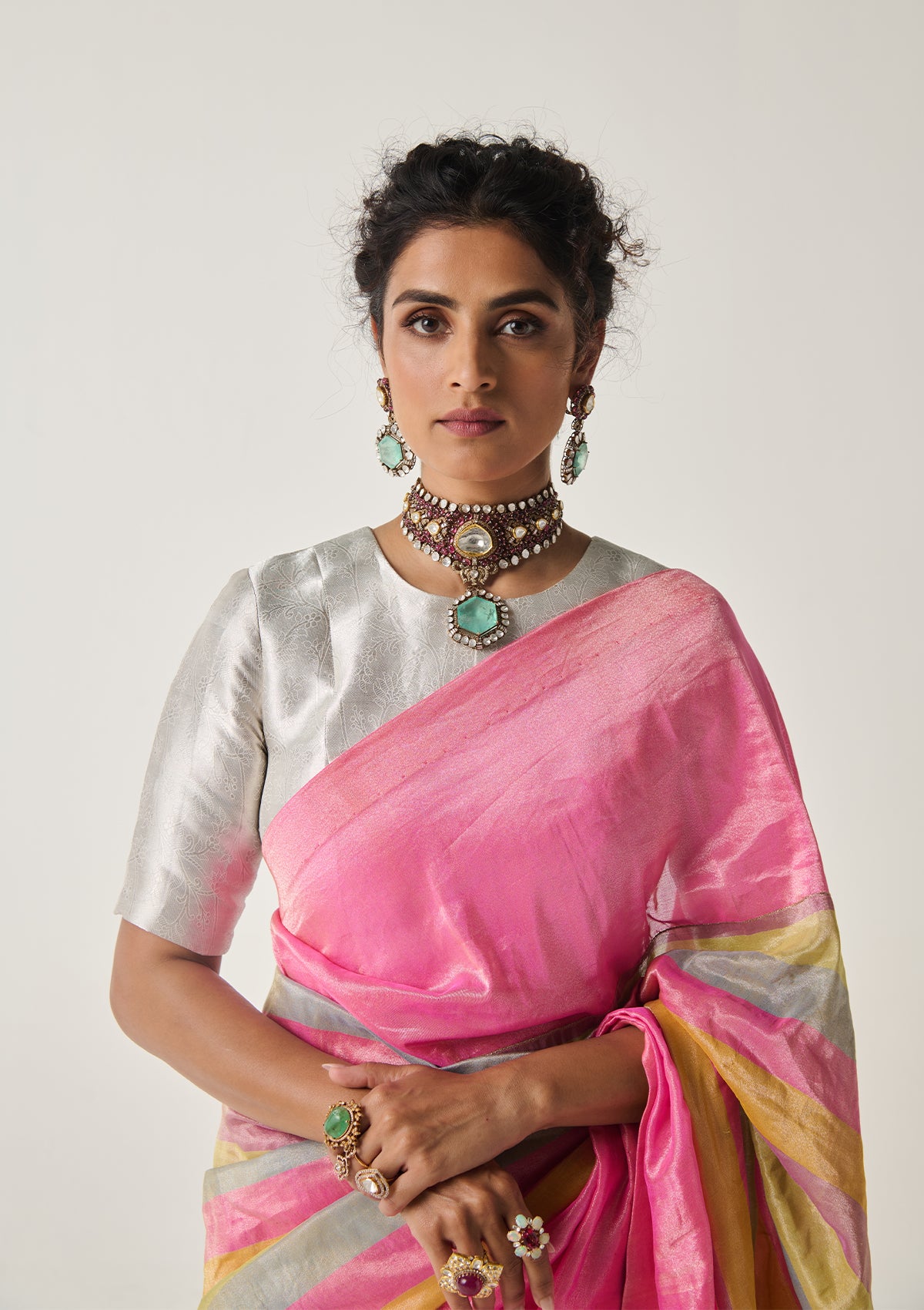 Rangeela Pachranga Tissue Saree