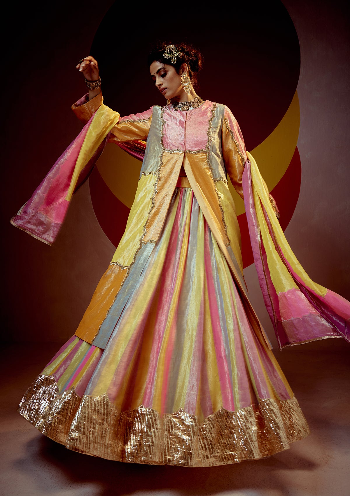 Rangeela Pachranga Tissue Lehenga