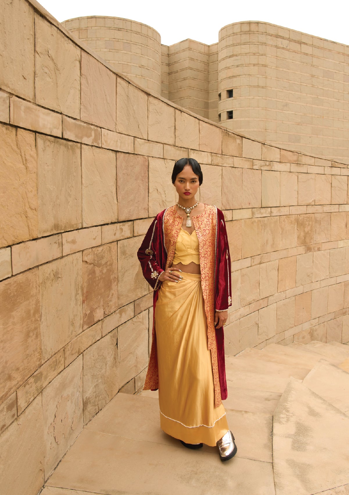 Begum Bahaar Velvet Brocade Kurta
